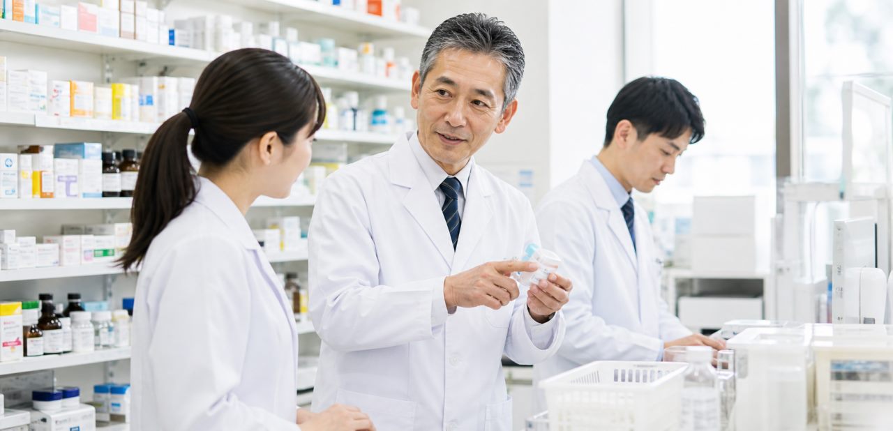 ミドル・シニア転職について確認する薬剤師のイメージ